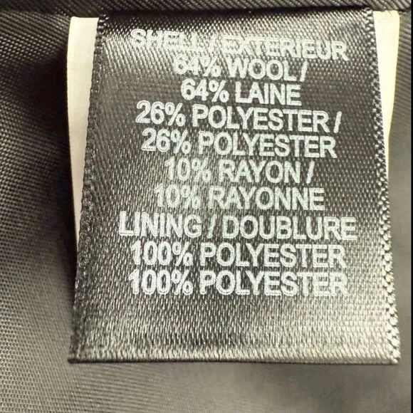 Sam Edelman Black Wool Blend Wrap Coat Tie Belt Long Trench Size 2 NWOT - Picture 6 of 7